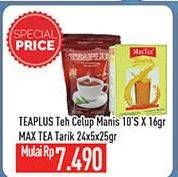 Promo Harga TEA PLUS Teh Celup/MAX TEA Teh Tarikk   - Hypermart