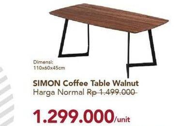 Promo Harga Simon Coffee Table  - Carrefour
