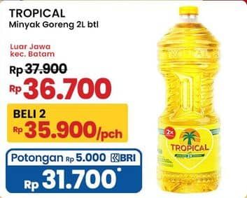 Promo Harga Tropical Minyak Goreng 2000 ml - Indomaret