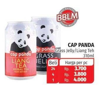 Promo Harga CAP PANDA Minuman Kesehatan Cincau, Liang Teh 310 ml - Lotte Grosir