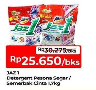 Promo Harga Attack Jaz1 Detergent Powder Semerbak Cinta, Pesona Segar 1700 gr - TIP TOP