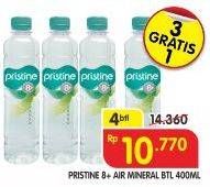 Promo Harga PRISTINE 8 Air Mineral per 4 botol 400 ml - Superindo