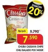 Promo Harga CHUBA Cassava Chips Chili Balado 140 gr - Superindo
