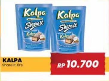 Promo Harga Kalpa Wafer Cokelat Kelapa Share It per 10 pcs 9 gr - Yogya