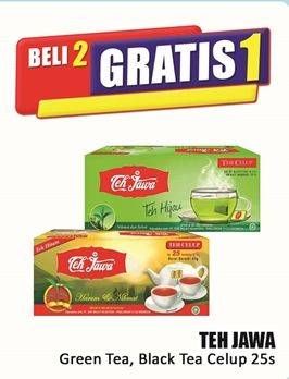 Promo Harga Teh Jawa Teh Celup Green Tea, Black Tea per 25 pcs 2 gr - Hari Hari