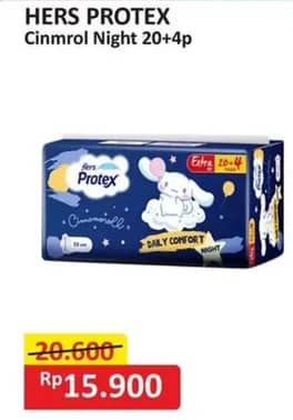 Promo Harga Hers Protex Comfort Night Wing 30cm 24 pcs - Alfamart