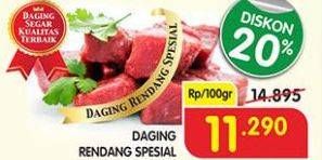 Promo Harga Daging Rendang Sapi Spesial per 100 gr - Superindo