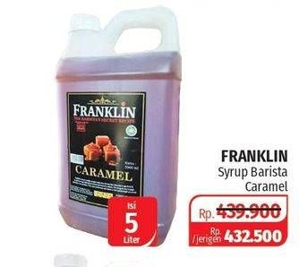 Promo Harga FRANKLIN Syrup Barista Caramel 5000 ml - Lotte Grosir