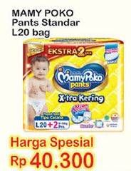 Promo Harga Mamy Poko Pants Xtra Kering L20+2  - Indomaret