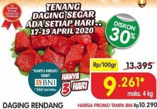 Promo Harga Daging Rendang Sapi per 100 gr - Superindo