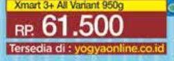 Promo Harga Vidoran Xmart 3+ All Variants 950 gr - Yogya