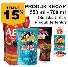 Promo Harga BANGO/ABC/SEDAAP Kecap Manis 550 - 700ml  - Giant