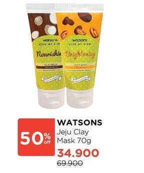 Promo Harga WATSONS Love My Glow Clay Mask Brightening, Nourishing 70 gr - Watsons