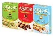 Promo Harga ASTOR Wafer Roll Chocolate, Vanilla, Matcha 40 gr - Carrefour