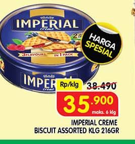 Promo Harga Imperial Biscuit Susu Selai Dan Krim Assorted 216 gr - Superindo