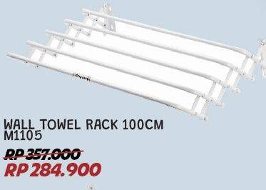 Promo Harga MAMI1 M-1105 | Wall Towel Rack 100 Cm  - Courts