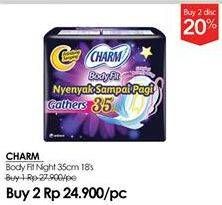 Promo Harga CHARM Body Fit Night Gathers 35cm 12 pcs - Guardian