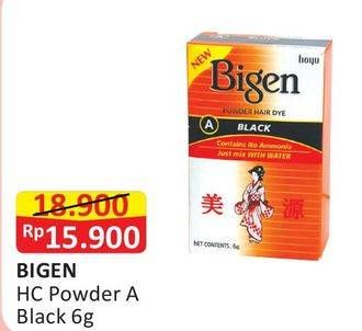 Promo Harga BIGEN Hair Coloring Powder Black 6 gr - Alfamart