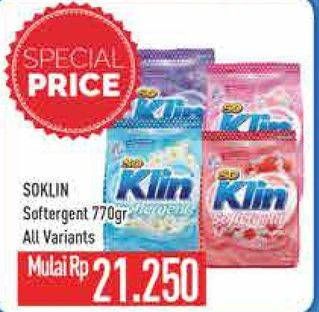 Promo Harga So Klin Softergent All Variants 770 gr - Hypermart