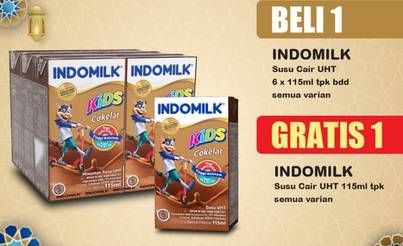 Promo Harga INDOMILK Susu UHT Kids Cokelat 115 ml - Indomaret