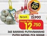 Promo Harga 365 Bawang Putih Kating/Bawang Putih 500gr  - Superindo