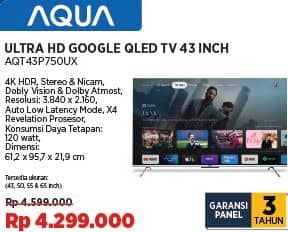 Promo Harga Aqua AQT43P750UX  - COURTS