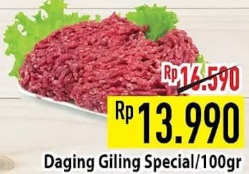 Promo Harga Daging Giling Sapi Spesial per 100 gr - Hypermart