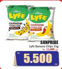 Promo Harga Sunpride Lyfe Cavendish Banana Chips 55 gr - Hari Hari