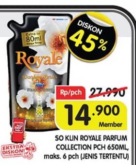 Promo Harga So Klin Royale Parfum Collection 650 ml - Superindo