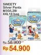 Promo Harga Sweety Silver Pants XXL18+2, L28, M30 20 pcs - Indomaret