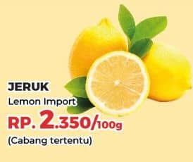 Promo Harga Lemon Import per 100 gr - Yogya