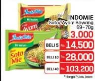 Promo Harga Indomie Mi Kuah Soto Mie, Ayam Bawang 69 gr - LotteMart