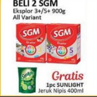 Promo Harga SGM Eksplor 5+/3+ Susu Pertumbuhan 900gr  - Indomaret