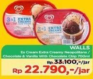 Promo Harga WALLS Ice Cream Chocolate Vanilla With Chocolate Chip 700 ml - TIP TOP