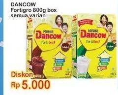 Promo Harga DANCOW FortiGro Susu Bubuk All Variants 800 gr - Indomaret