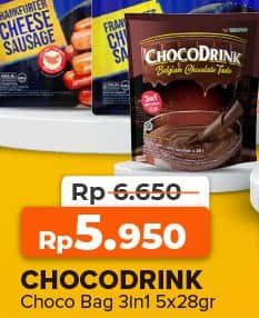 Promo Harga Choco Drink Belgian Chocolate Taste per 5 sachet 28 gr - Yogya