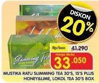 Promo Harga Mustika Ratu Slimming Tea Lokol Tea, Honey Lime, Original 30 pcs - Superindo