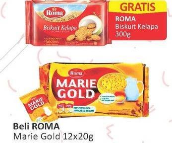 Promo Harga ROMA Marie Gold per 12 pcs 20 gr - Alfamart