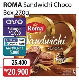 Promo Harga Roma Sandwich Chocolate per 10 pcs 27 gr - Alfamidi