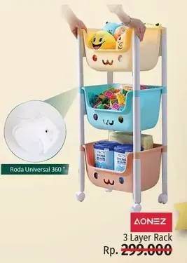 Promo Harga AONEZ 3 Layer Rack  - LotteMart