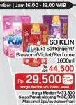 Promo Harga So Klin Liquid Detergent + Anti Bacterial Violet Blossom, Provence Lavender, + Softergent Pink 1600 ml - LotteMart