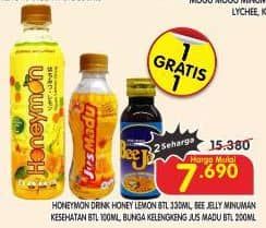 Promo Harga Honeymon Honey Lemon Drink/Bee Jelly Jus Madu/Madu Nusantara Jus Madu   - Superindo