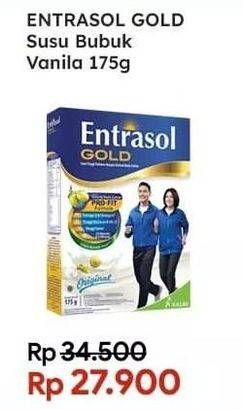 Promo Harga ENTRASOL Gold Susu Bubuk Vanilla 175 gr - Indomaret