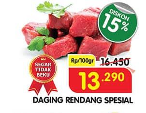 Promo Harga Daging Rendang Sapi Special per 100 gr - Superindo
