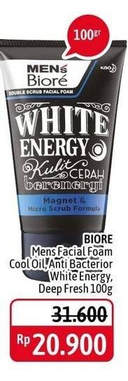 Promo Harga BIORE MENS Facial Foam White Energy 100 ml - Alfamidi