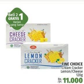 Promo Harga FINE CHOICE Cream Creakers Cheese, Lemon 120 gr - LotteMart