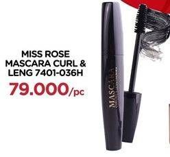 Promo Harga MISS ROSE Curling & Lengthening Mascara  - Watsons