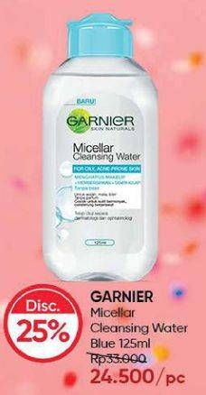 Promo Harga GARNIER Micellar Water Blue 125 ml - Guardian