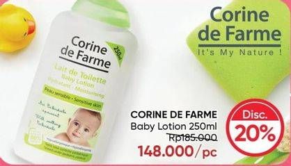 Promo Harga CORINE DE FARME Baby Lotion 250 ml - Guardian