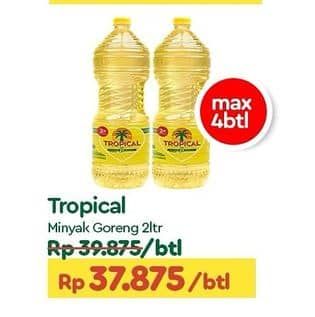 Promo Harga Tropical Minyak Goreng 2000 ml - TIP TOP